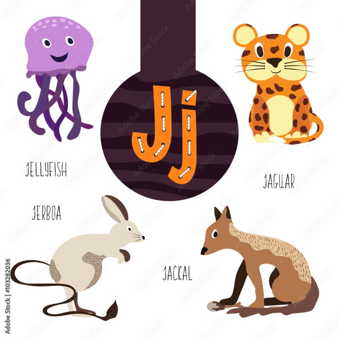 Animals that start with j coloring pages