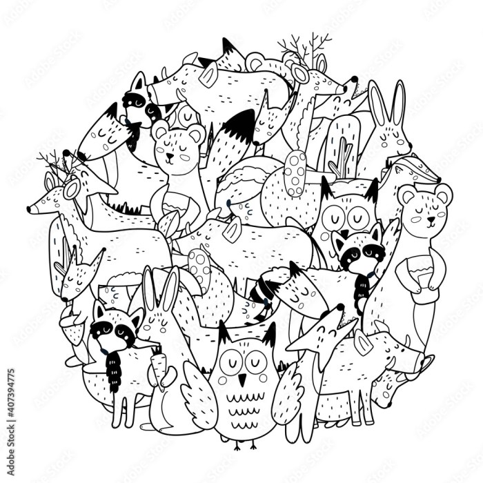 China forest animal coloring pages printable