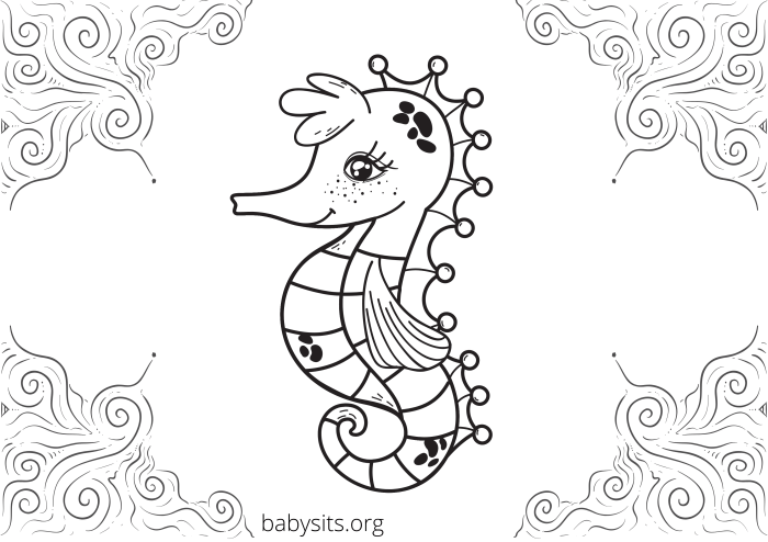 Complex coloring pages free printable sea animal