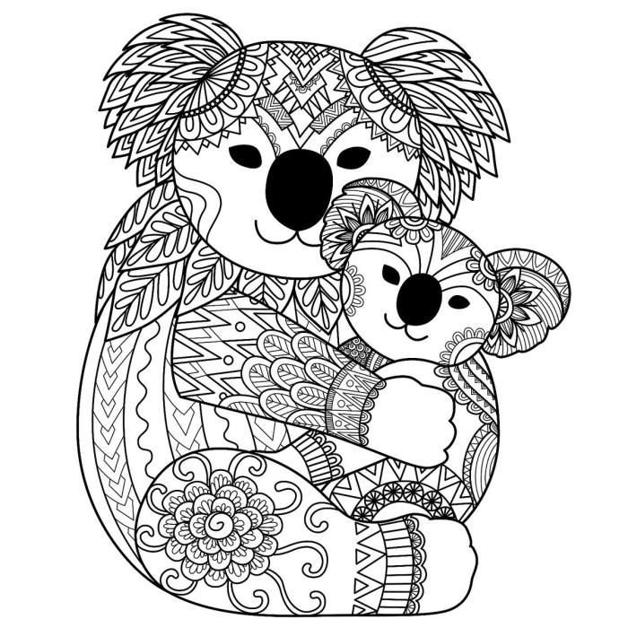 Fancy animal coloring pages