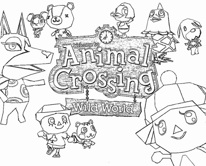 Animal crossing coloring p