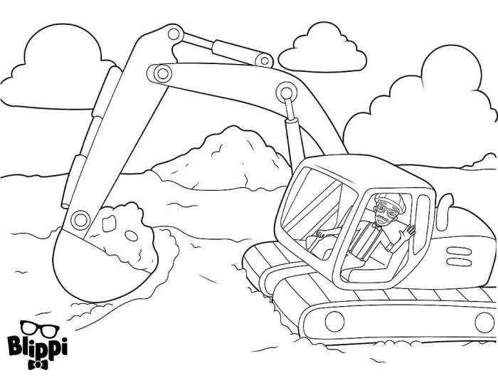 Blippi coloring book: animals & machines