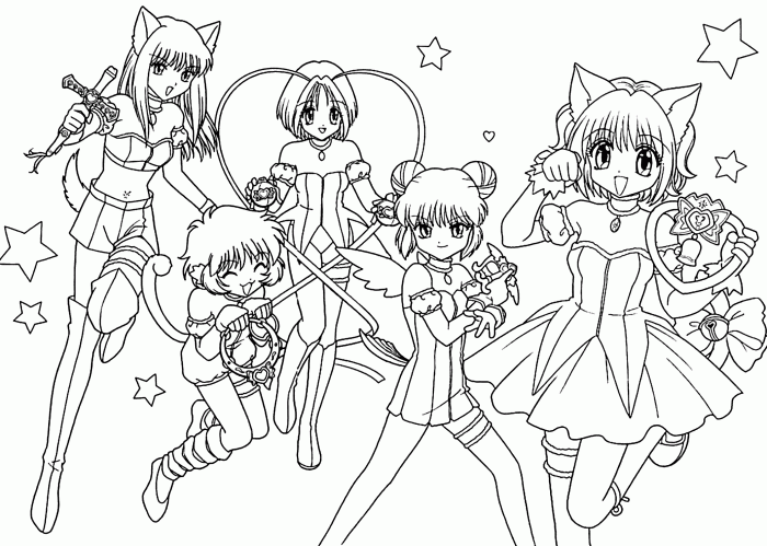 Anime coloring pages online free