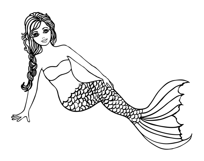 Animated mirmaid coloring pages