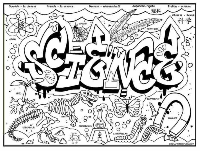 Animal science coloring page