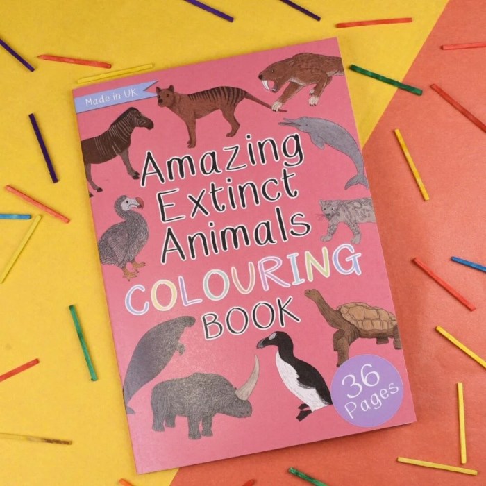 Extinct animals coloring book