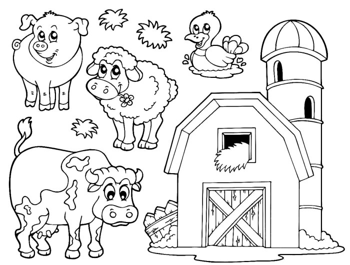 Animal farm printable coloring pages