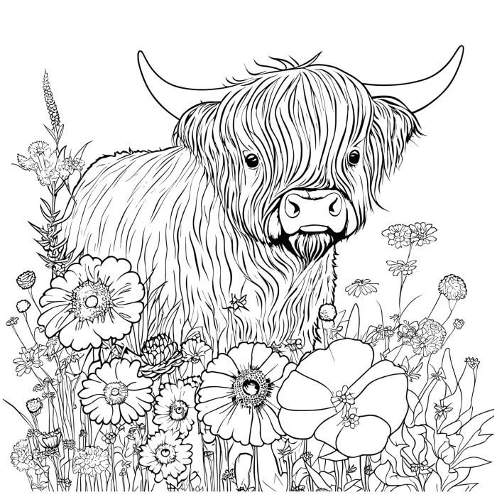 Cow and calf animal coloring pages