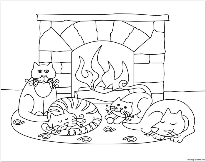 Coloring pages animals in winter