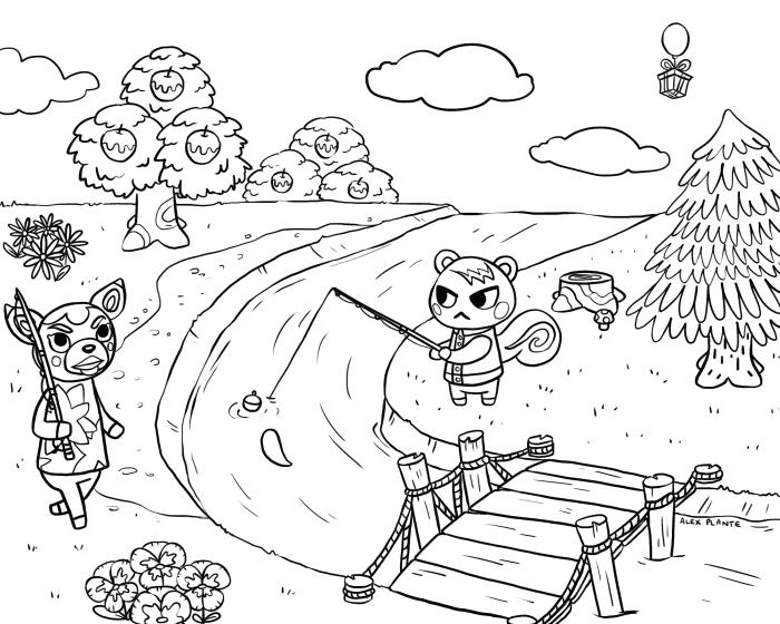 Animal crossing resetti coloring page