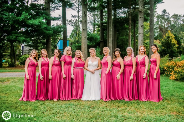 Fuchsia wedding guest dress