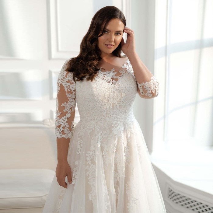 Plus size bohemian wedding dress