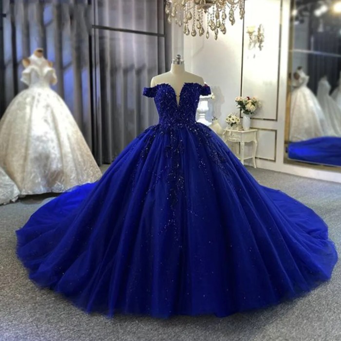 Blue beach wedding dress