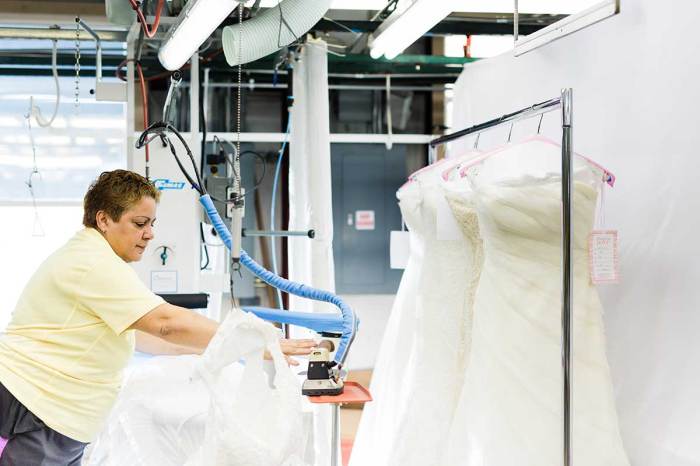 Dry cleaner wedding dress