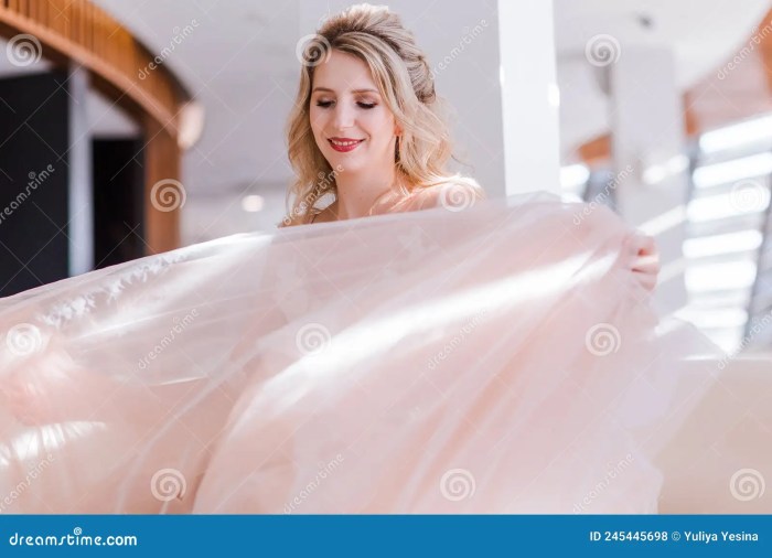 Pink wedding dress bride