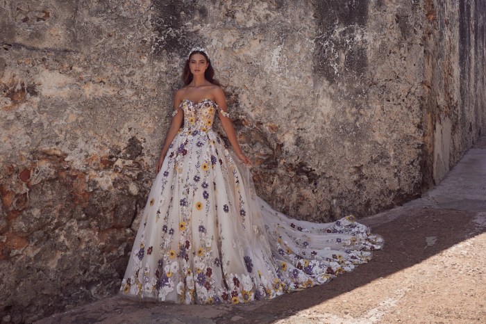 Floral cocktail dress for wedding