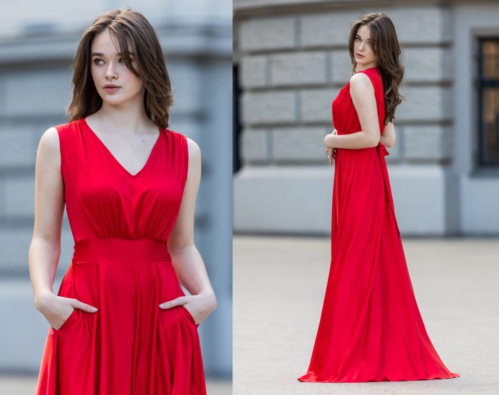 Red dress for plus size for a wedding