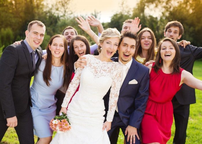 White and black dress wedding guest