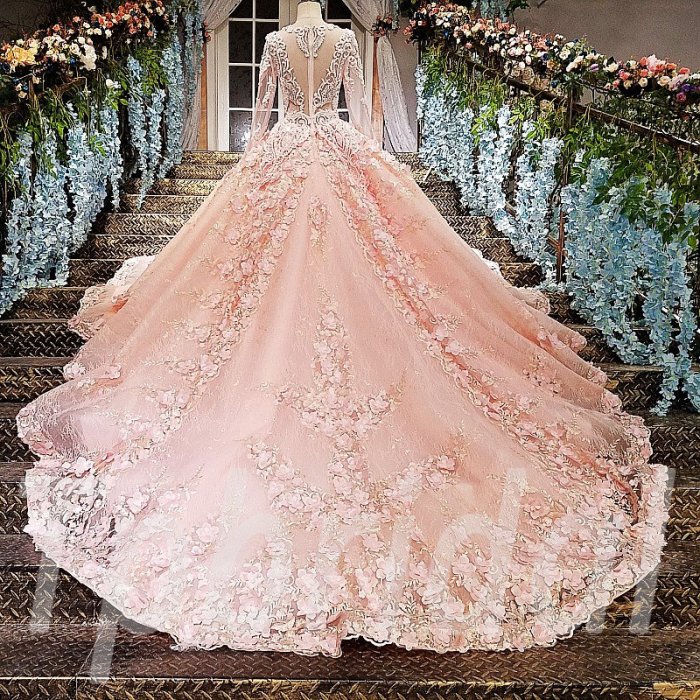 Pink wedding dress plus size pluslook eu gowns