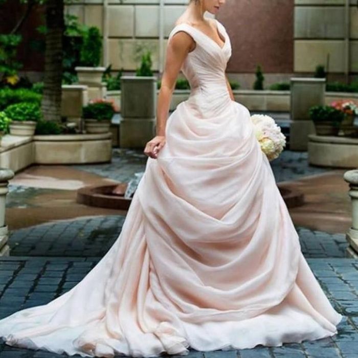 Dropped waist wedding dress